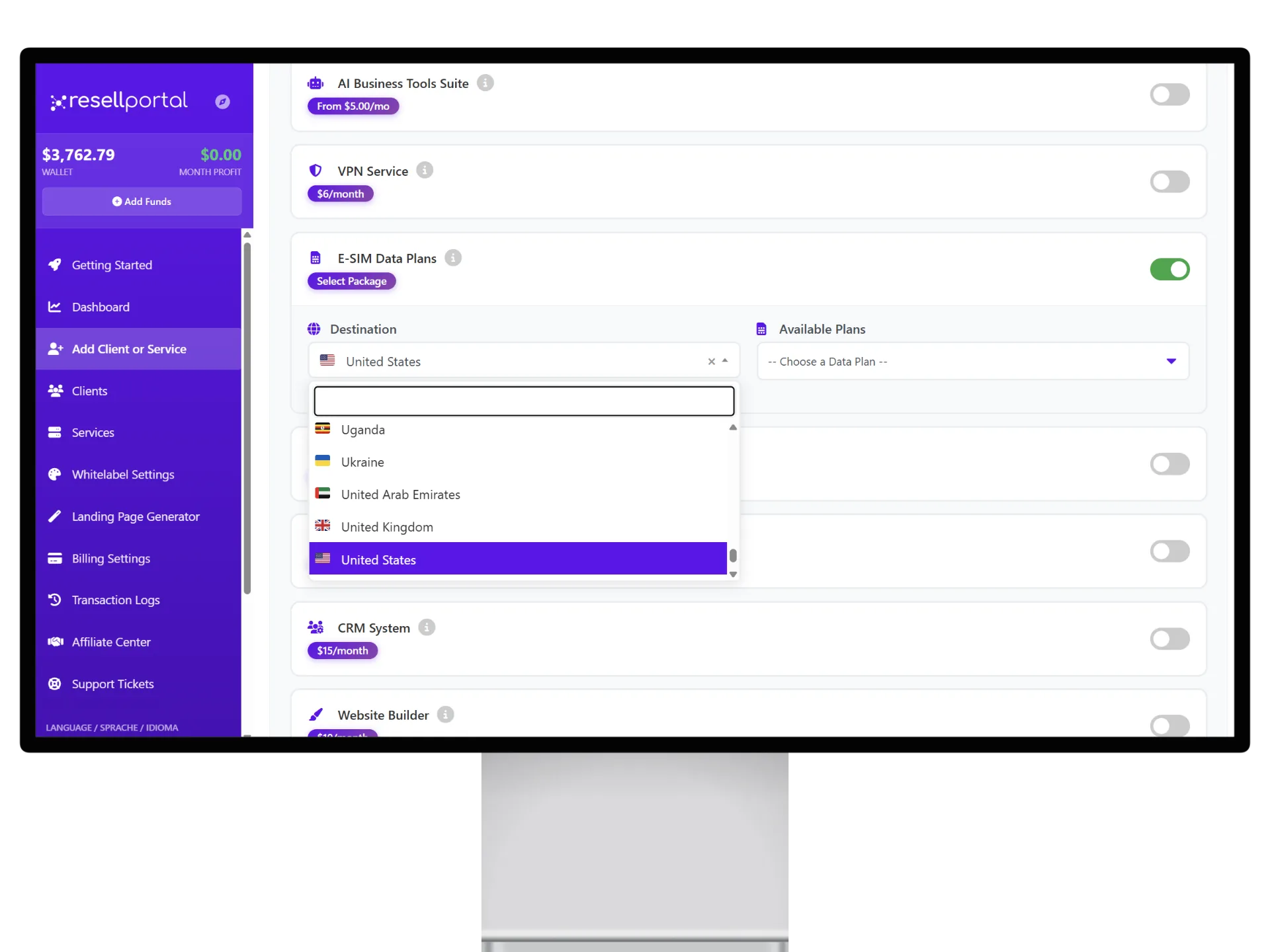 ResellPortal eSIM Reseller Platform